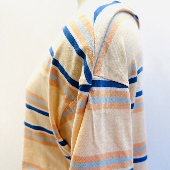 NWT SO Juniors Long Sleeve Pullover Round Neck Striped Mulit-Colored Shirt Sz XS - Picture 5 of 12
